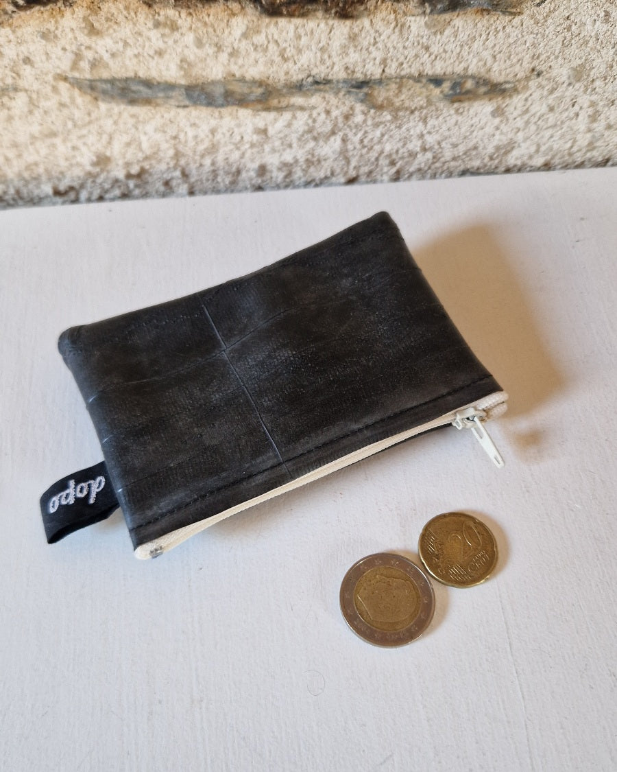 Porte monnaie en chambre à air rectangle recyclé/ Dopo