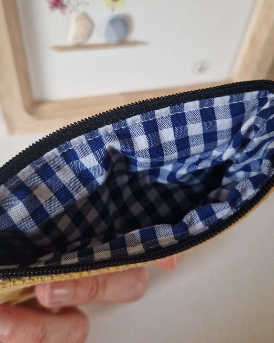 Porte-monnaie cœur bleu fabriqué en France