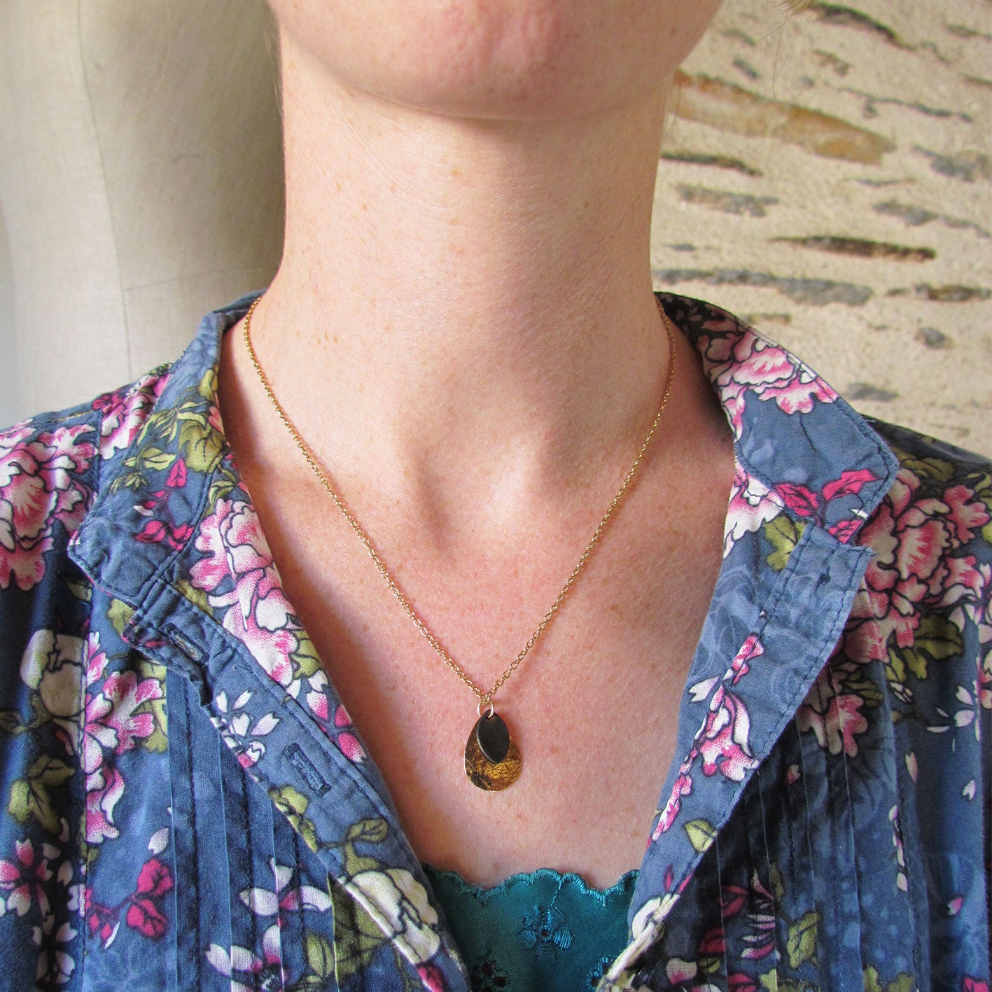 Collier goutte d'or