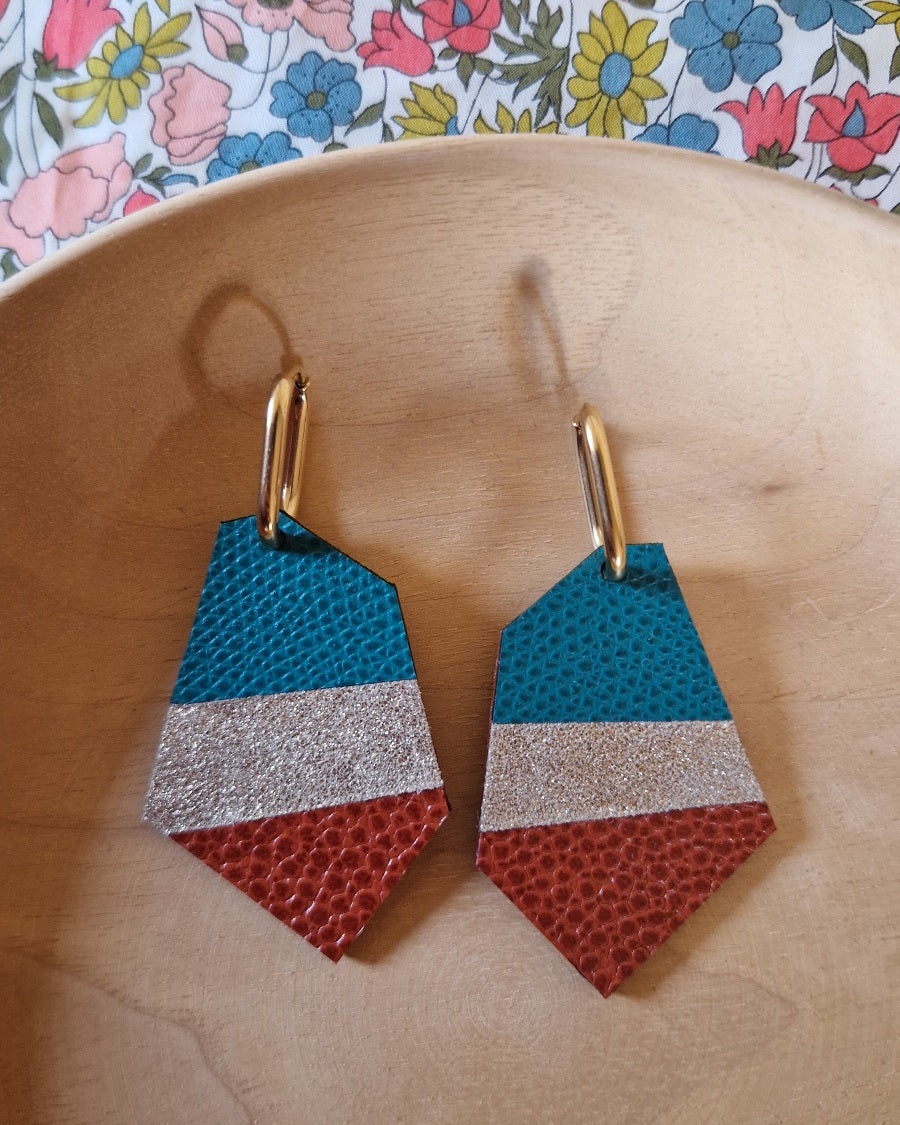 Boucles d’oreille tons de la forêt Polina