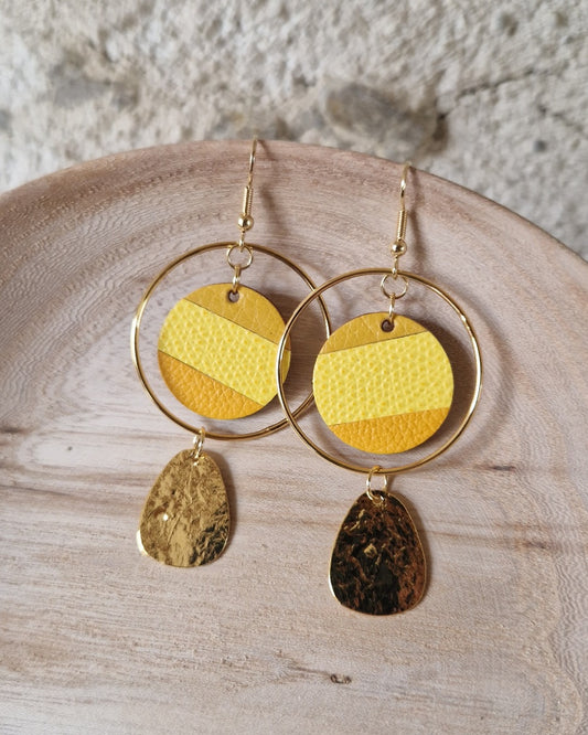 Grandes boucles d’oreille paysage solaire