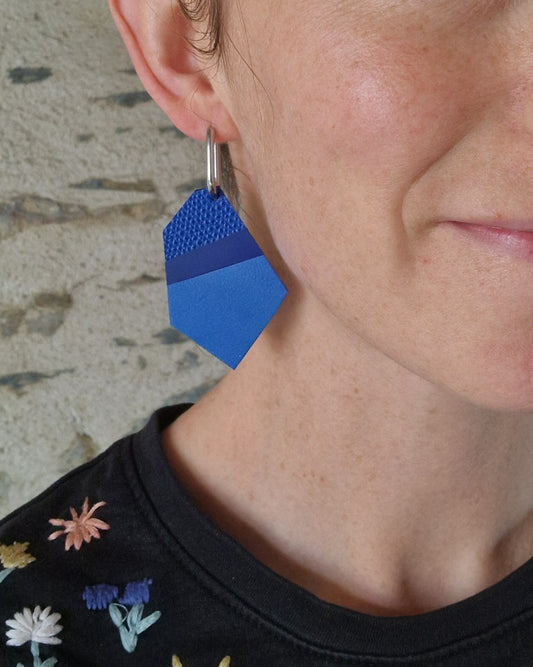 Grandes boucles d’oreille bleu Polina