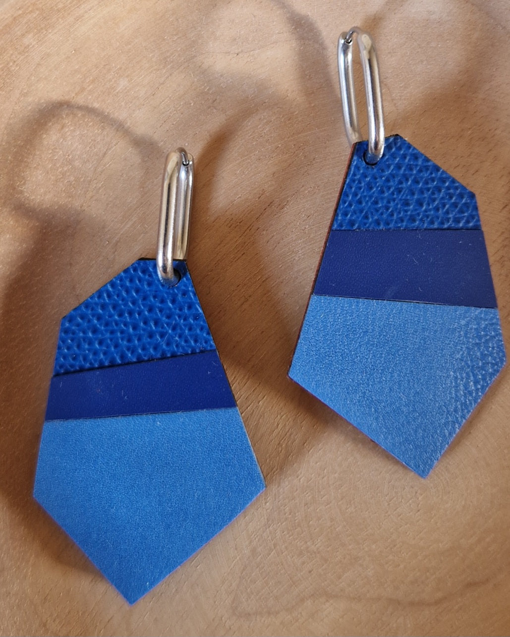 Grandes boucles d’oreille bleu Polina