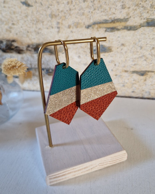 Boucles d’oreille tons de la forêt Polina