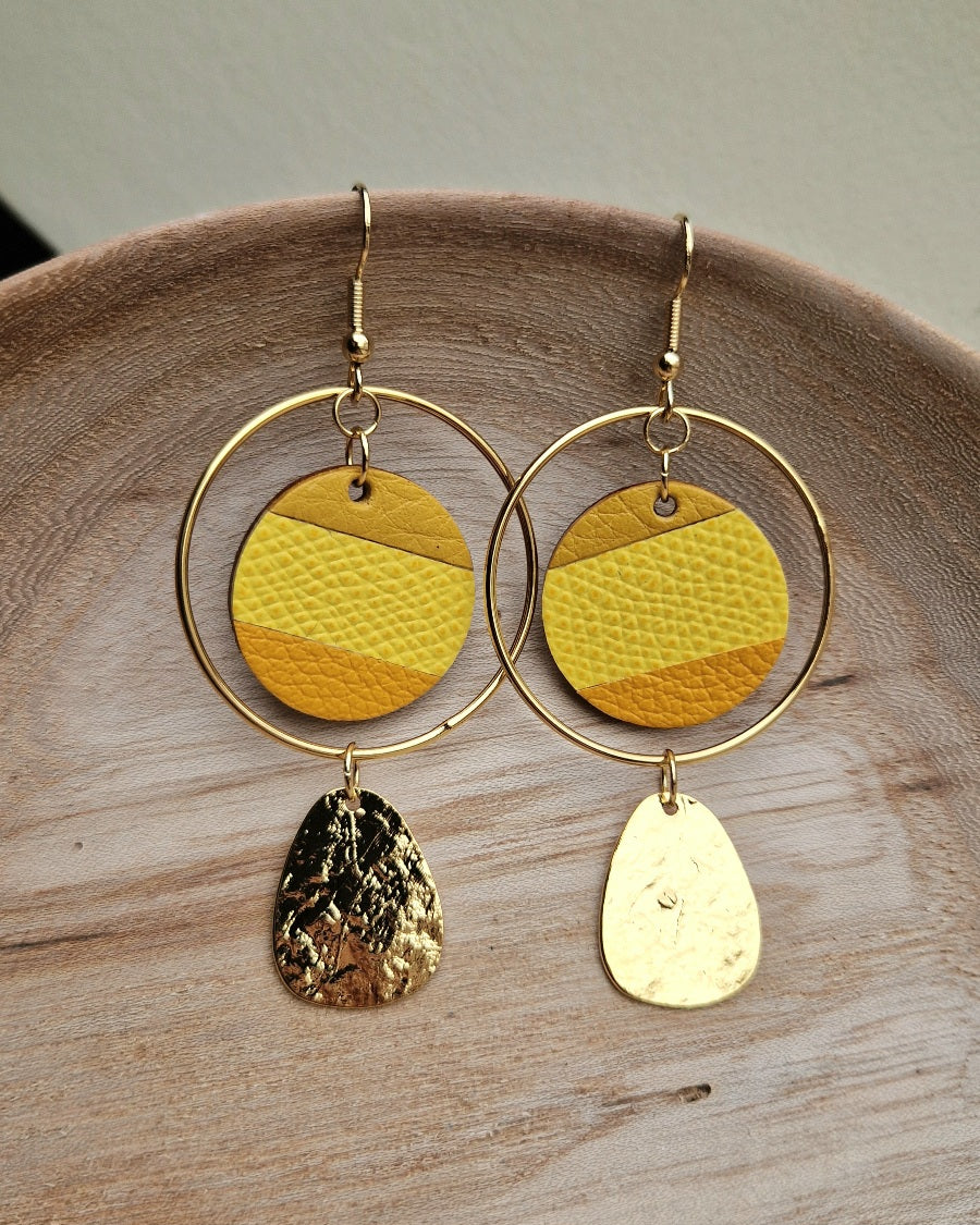 Grandes boucles d’oreille paysage solaire