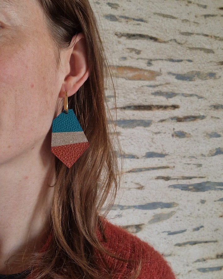 Boucles d’oreille tons de la forêt Polina