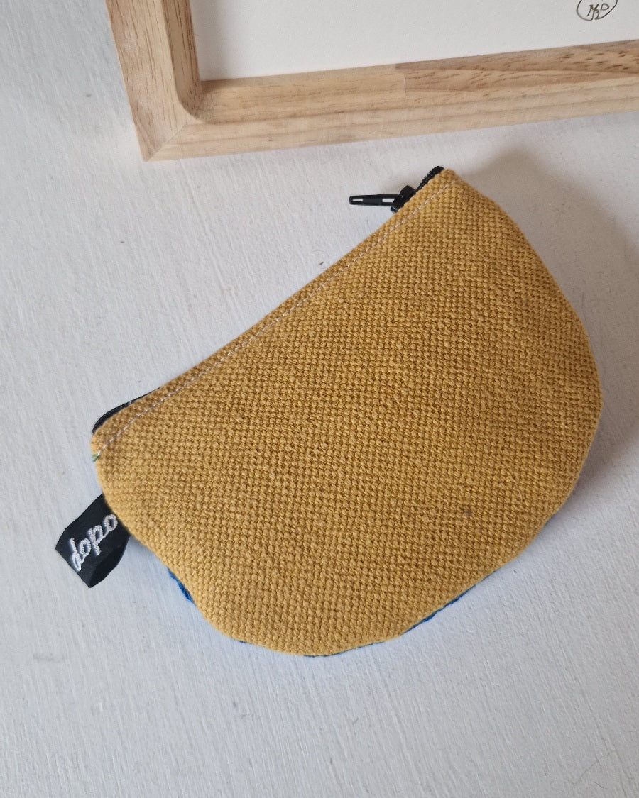 Porte-monnaie cœur bleu fabriqué en France