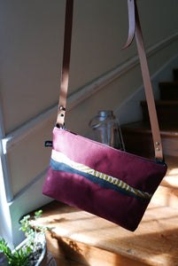 Sac à bandoulière bordeaux / modèle dunes bordeaux
